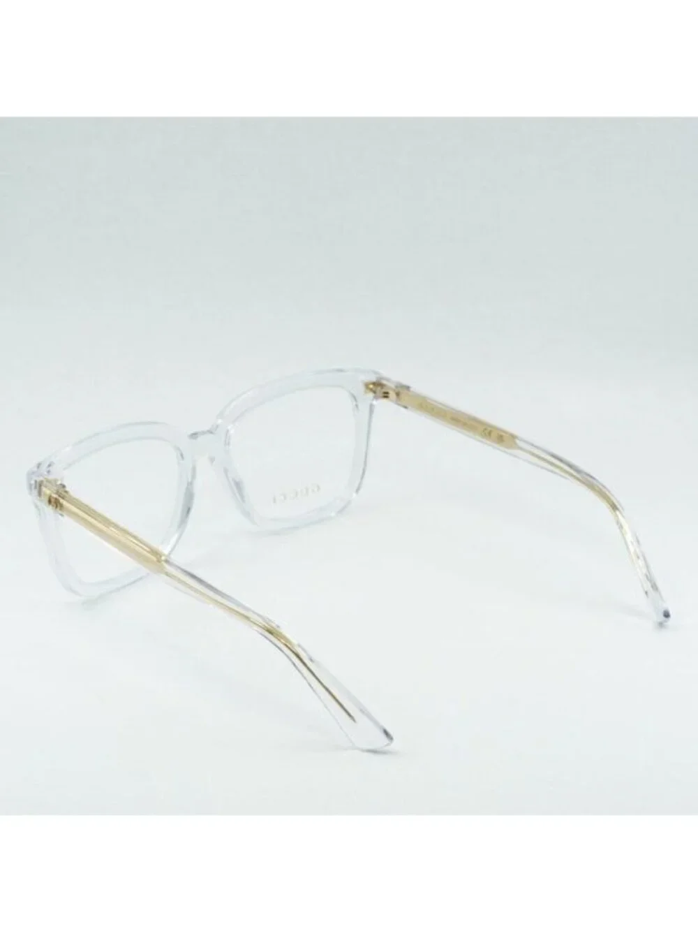 Gucci GG1319O 003 Square Eyeglasses - Transparent With Gold 53mm